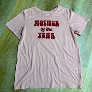 Mom Of The Year Pink Tee Size L